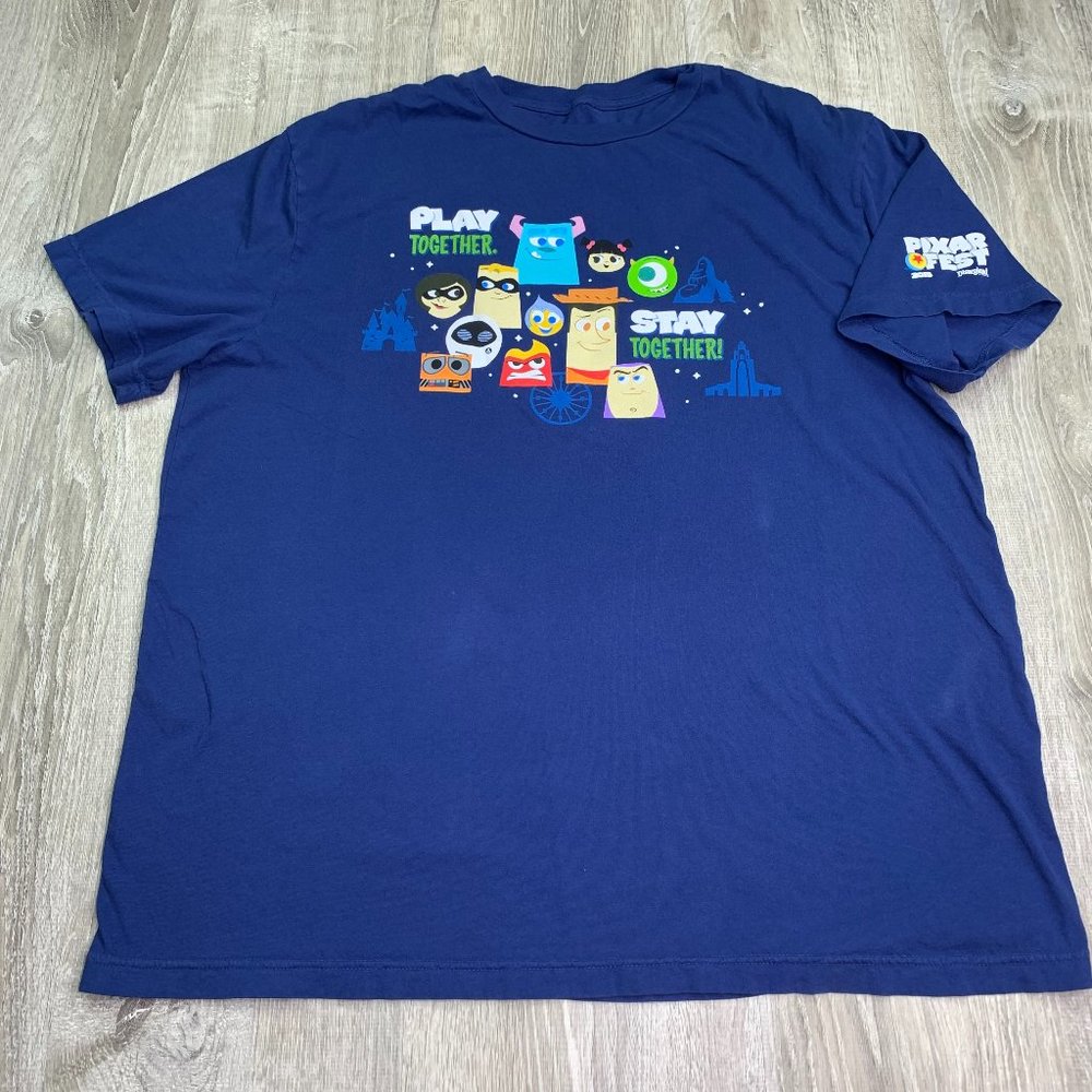 Disney's Disneyland Pixar Fest 2018 Unisex Shirt Blue Size L